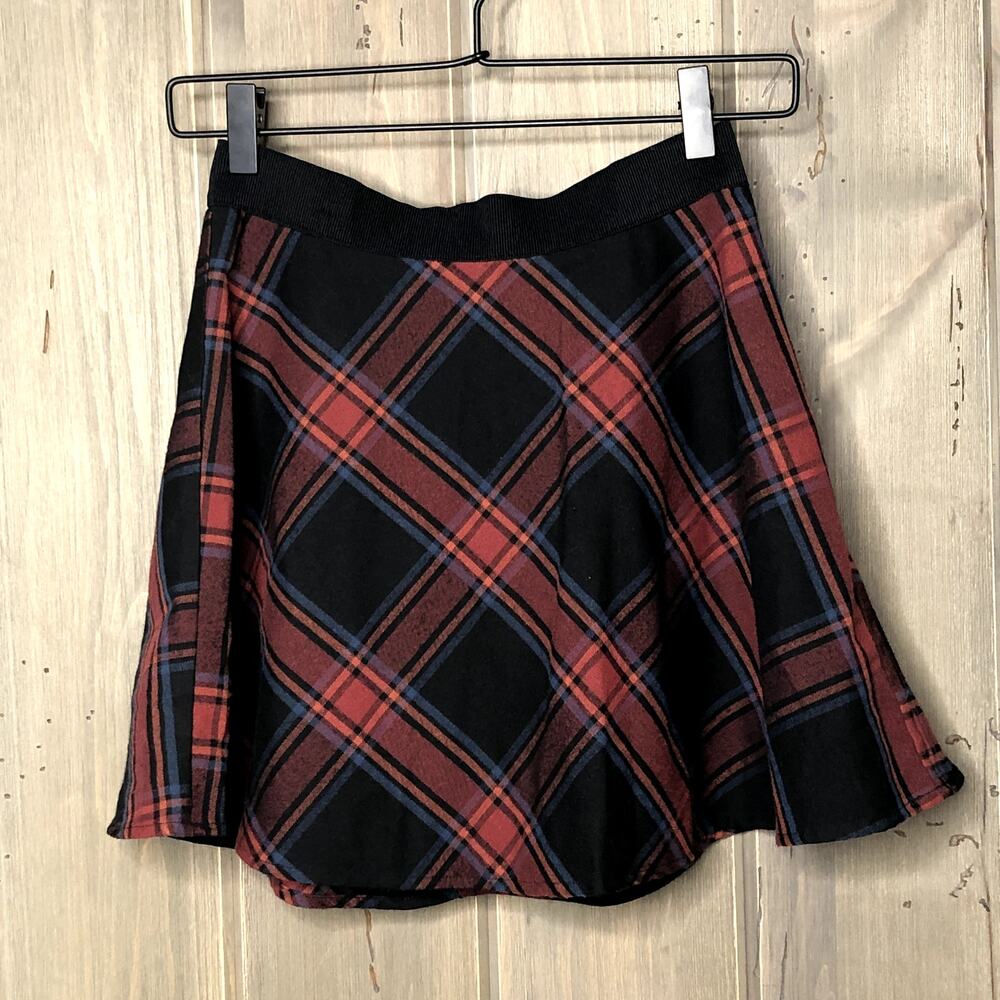 Urban Outfitters BDG Red & black plaid A-line Mini skirt size 0